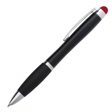 Logotrade promotional gift picture of: Light up touch pen for engraving LA NUCIA, Red
