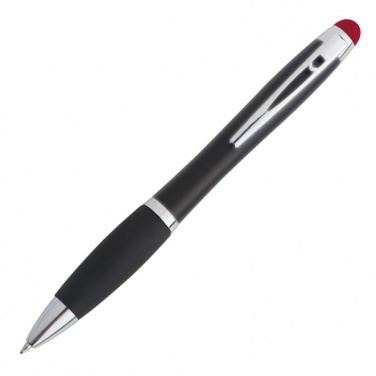 Logo trade corporate gifts picture of: Light up touch pen for engraving LA NUCIA, Red