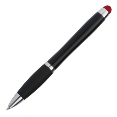 Logotrade promotional gift picture of: Light up touch pen for engraving LA NUCIA, Red