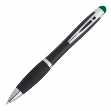 Logo trade advertising product photo of: Light up touch pen for engraving LA NUCIA, Green