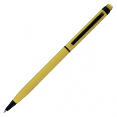 Logo trade promotional gifts image of: Touch Top ballpen, yellow