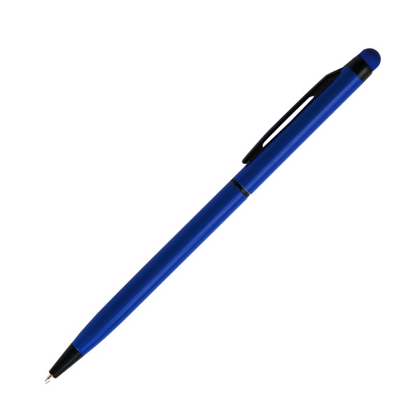 Logo trade corporate gifts image of: Touch Top ballpen, blue
