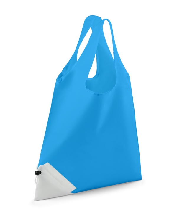 Logo trade promotional merchandise photo of: Foldable bag KOOP, light blue