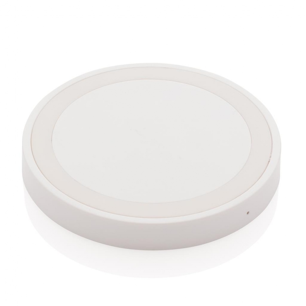 Logotrade promotional giveaway image of: 5W wireless charging pad round, white