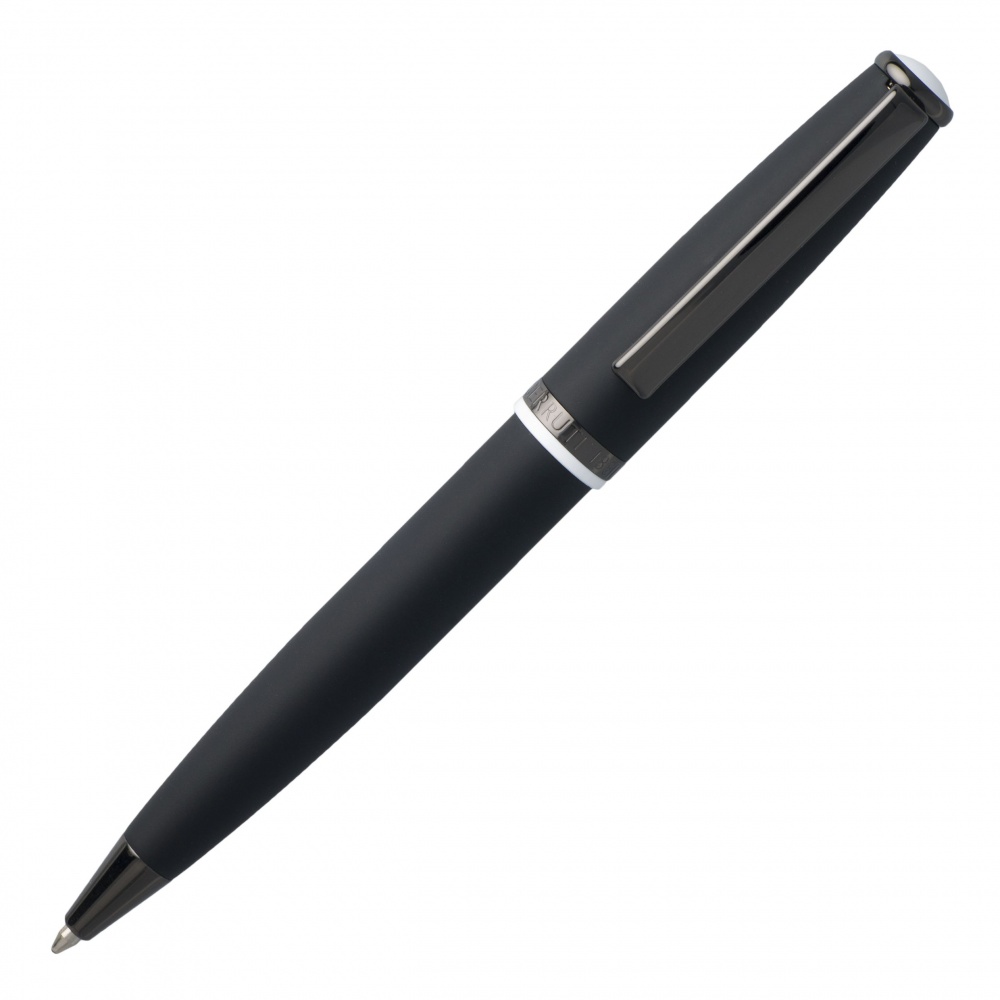 Logo trade promotional products picture of: Ball pen Spring Black, Black/White