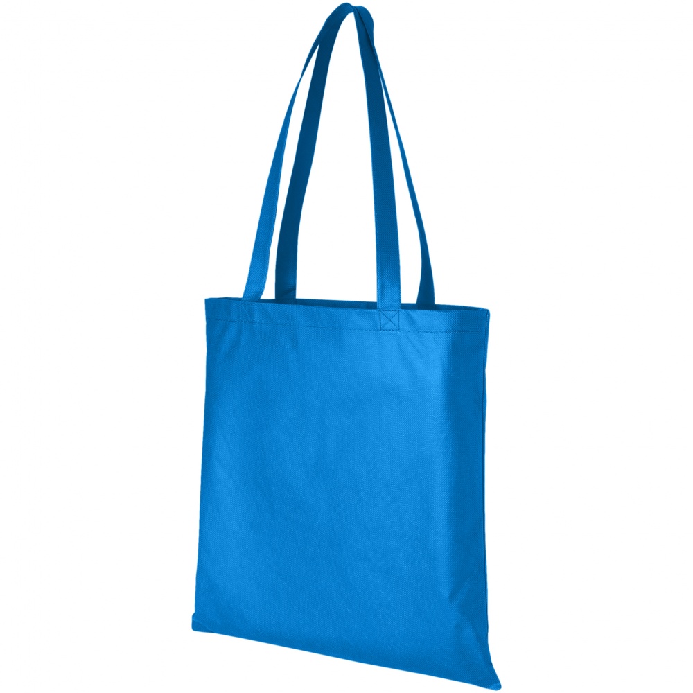 Logo trade promotional giveaways image of: Zeus non woven convention tote, blue