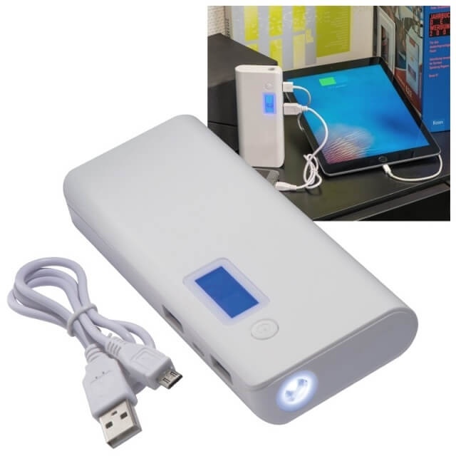 Logotrade corporate gift image of: Power bank 10000mAh STAFFORD  color white