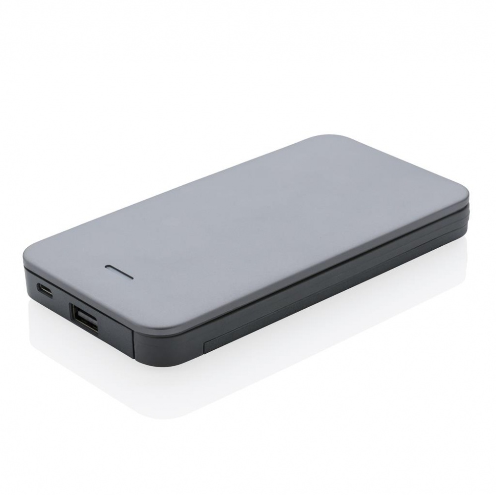 Logo trade business gifts image of: 10.000 mAh MFi licensed powerbank , silver