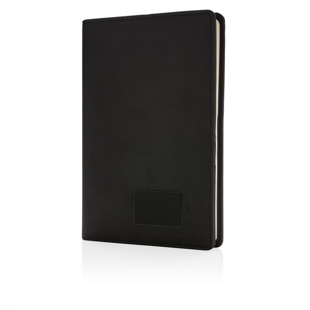 Logo trade advertising products picture of: Light up logo notebook A5, Black