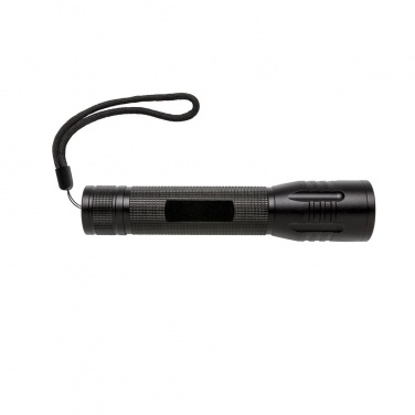 Logo trade promotional merchandise picture of: 3W large CREE torch, black