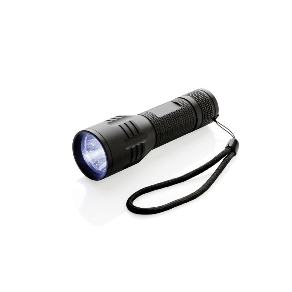 Logotrade promotional product picture of: 3W medium CREE torch, black