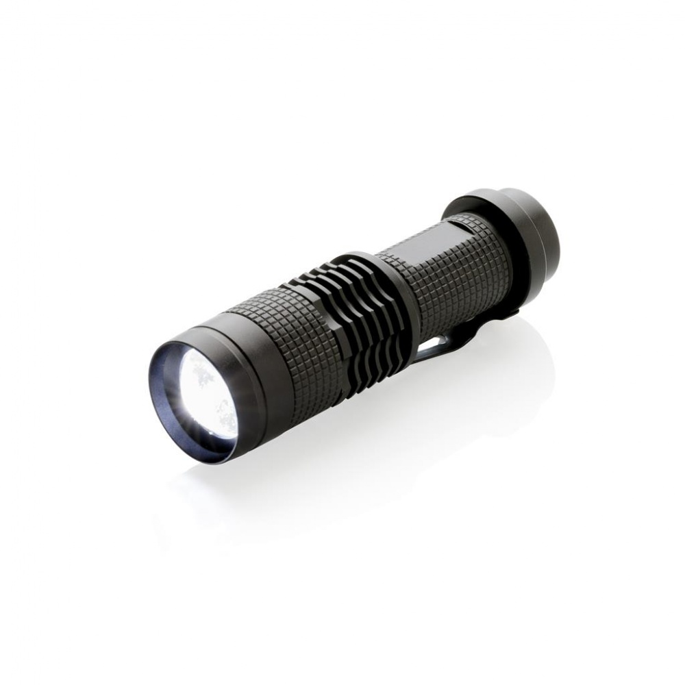 Logo trade promotional products picture of: 3W pocket CREE torch, black