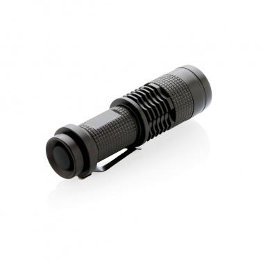 Logo trade promotional merchandise image of: 3W pocket CREE torch, black