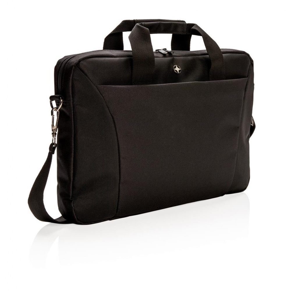 Logotrade promotional item picture of: Swiss Peak 15.4” laptop bag, black