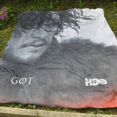 Logo trade promotional giveaways picture of: Digi print polar fleece blanket, 100x150 cm