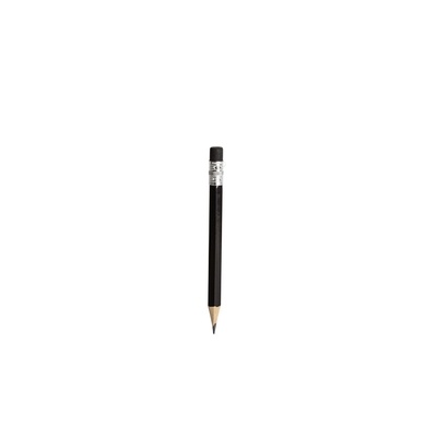 Logo trade promotional giveaway photo of: Pencil, miniature, eraser, black