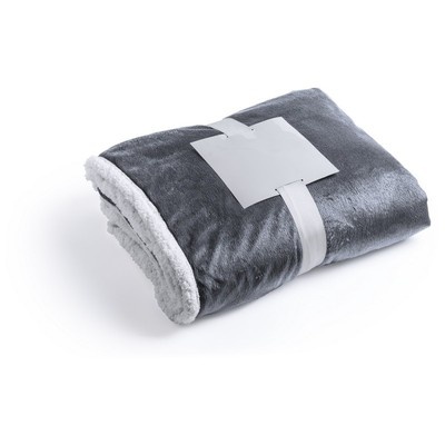 Logo trade promotional products picture of: Blanket fleece, grey