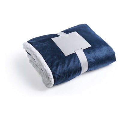 Logotrade promotional giveaway image of: Blanket fleece, navy/white