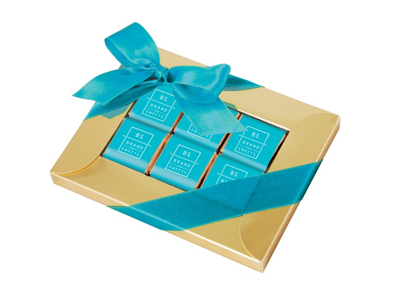 Logo trade promotional merchandise picture of: Square chocolates frame box
