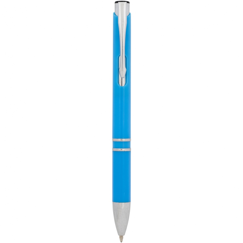 Logo trade promotional merchandise picture of: Moneta ABS ballpoint pen, light blue