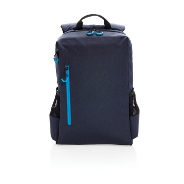 Logotrade promotional giveaways photo of: Lima 15" RFID & USB laptop backpack, navy