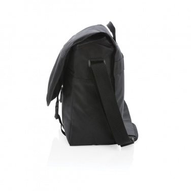 Logo trade promotional giveaways picture of: Swiss Peak RFID 15" laptop messenger bag PVC free, black