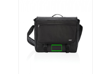 Logotrade corporate gift image of: Swiss Peak RFID 15" laptop messenger bag PVC free, black