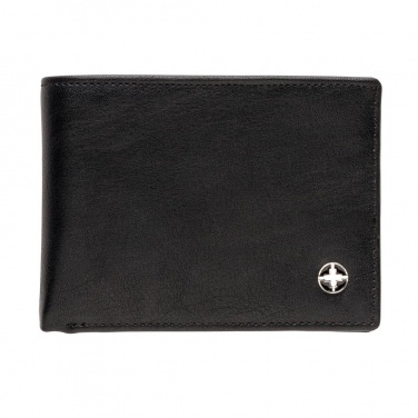 Logo trade corporate gifts image of: Swiss Peak RFID anti-skimming wallet, black