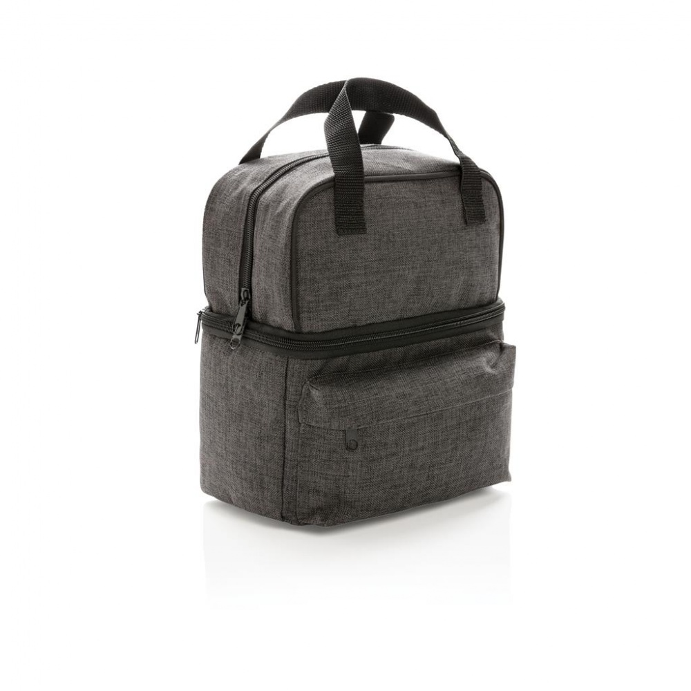 Logotrade promotional merchandise picture of: Cooler bag with 2 insulated compartments, anthracite
