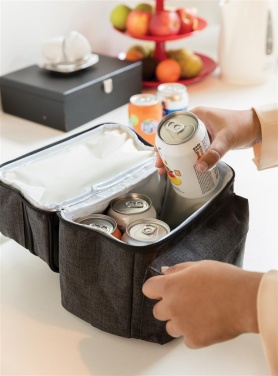 Logo trade promotional giveaway photo of: Cooler bag with 2 insulated compartments, anthracite