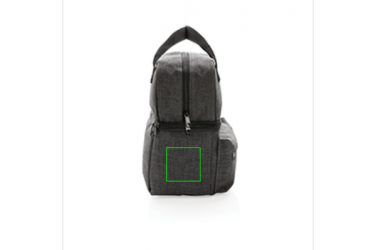 Logo trade promotional merchandise image of: Cooler bag with 2 insulated compartments, anthracite