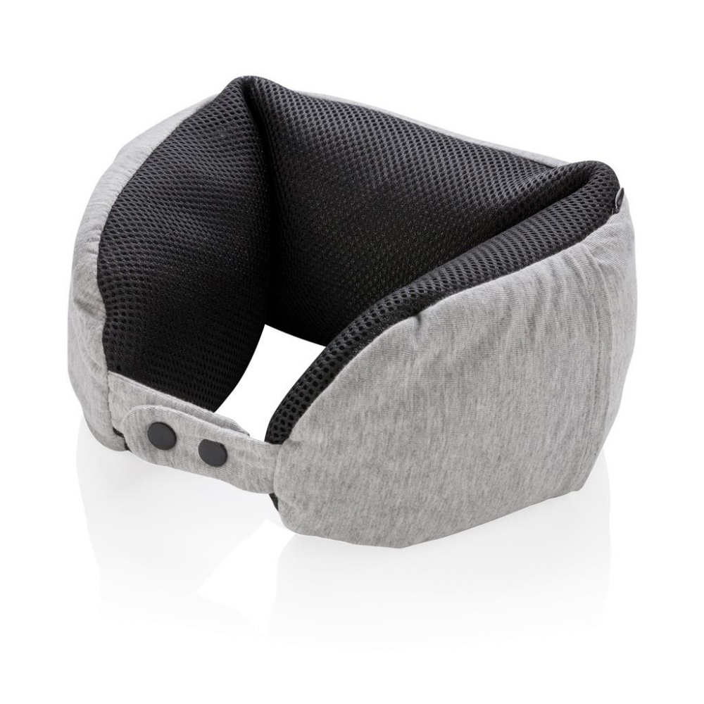 Logotrade business gifts photo of: Deluxe microbead travel pillow, grey / black