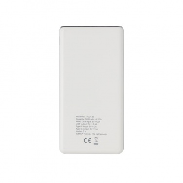 Logotrade promotional item picture of: Ultra fast 5.000 mAh powerbank, white