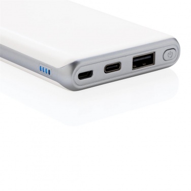 Logotrade promotional item image of: Ultra fast 10.000 mAh powerbank with PD, white