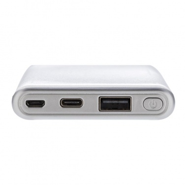 Logotrade promotional giveaway image of: Ultra fast 10.000 mAh powerbank with PD, white