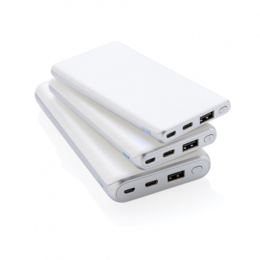 Logo trade promotional product photo of: Ultra fast 10.000 mAh powerbank with PD, white