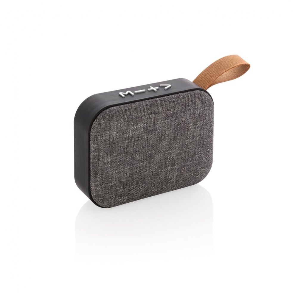 Logo trade promotional products image of: Fabric trend speaker, anthracite