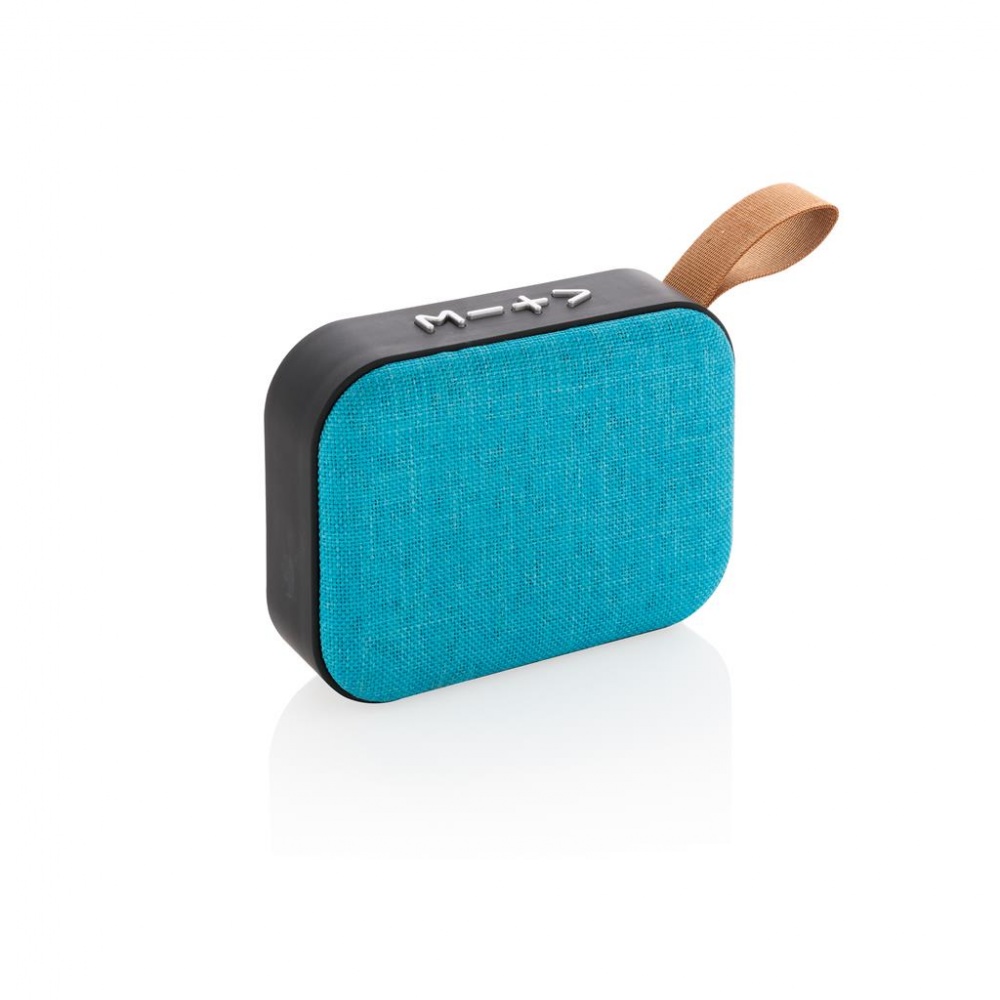 Logo trade promotional giveaway photo of: Fabric trend speaker, blue