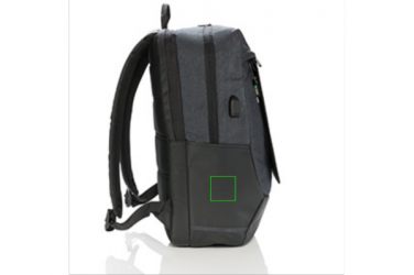 Logo trade advertising products image of: Swiss Peak eclipse solar backpack, black