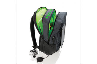 Logo trade promotional gift photo of: Swiss Peak eclipse solar backpack, black