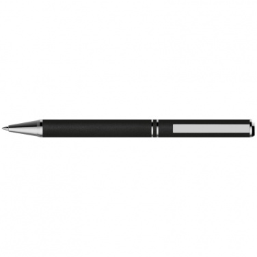 Logo trade promotional giveaway photo of: Metal ballpen with zig-zag clip, black