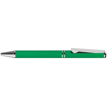 Logotrade promotional gifts photo of: Metal ballpen with zig-zag clip, green