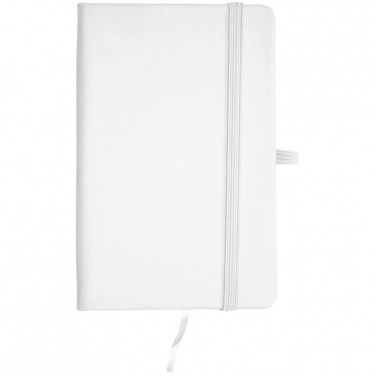 Logo trade advertising product photo of: Notebook A6 Lübeck, white