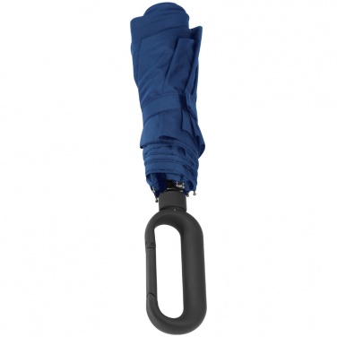 Logotrade corporate gift image of: Automatic pocket umbrella with carabiner handle, Blue