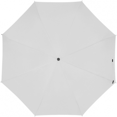 Logo trade promotional giveaway photo of: Automatic pocket umbrella with carabiner handle, White