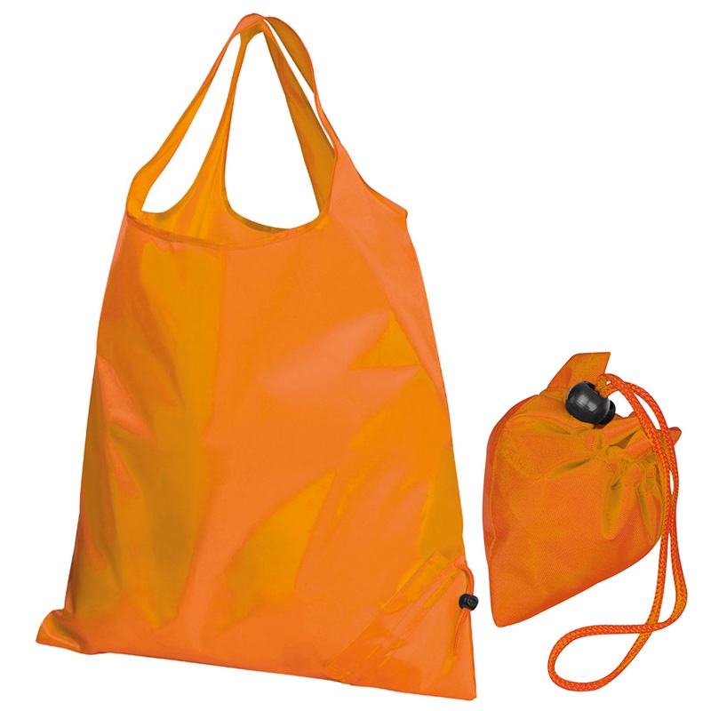 Logo trade promotional giveaways image of: Foldable shopping bag ELDORADO, orange