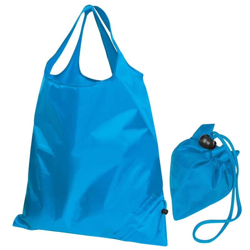 Logo trade promotional gift photo of: Foldable shopping bag ELDORADO, Blue