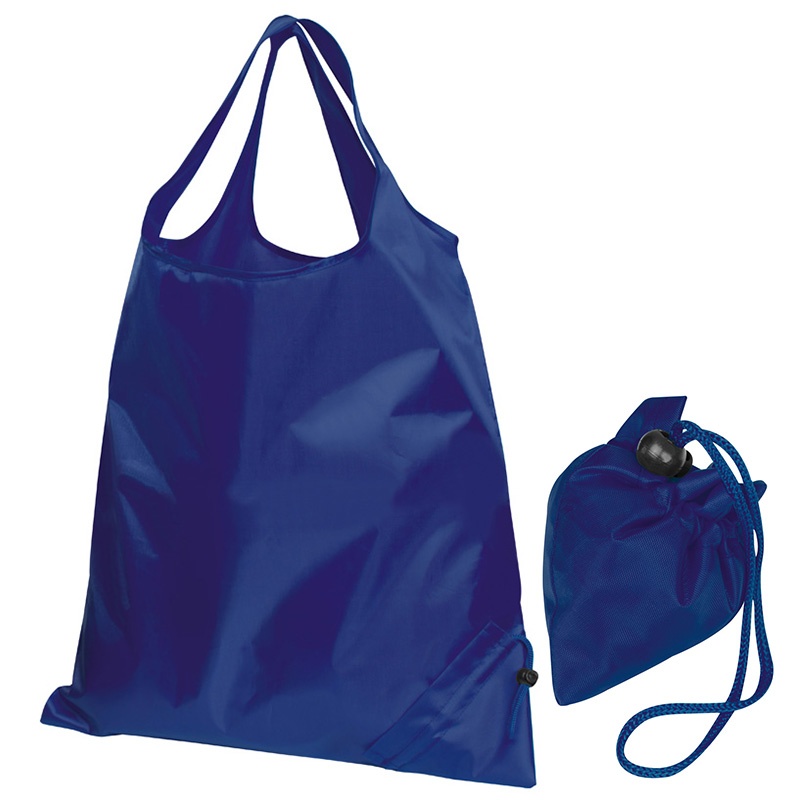 Logo trade corporate gift photo of: Foldable shopping bag ELDORADO, Blue