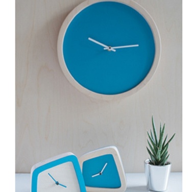 Logo trade business gift photo of: Wooden wall clock M