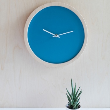 Logo trade promotional gift photo of: Wooden wall clock L